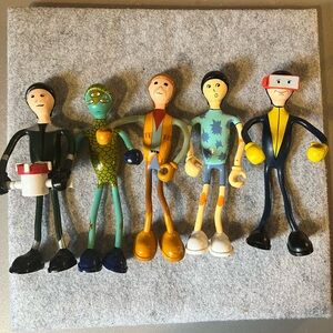 Kid Galaxy Bendos Bendable Action Figures Assorted Lot Of Five